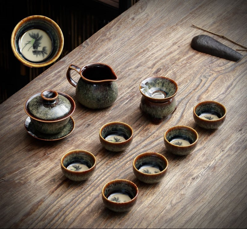 Jian Zhan Teapot Cup Set