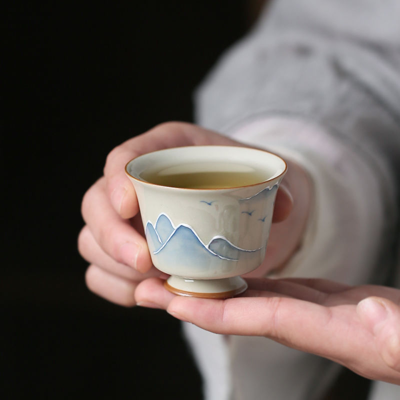 Hand Painted Underglaze Tea Cup