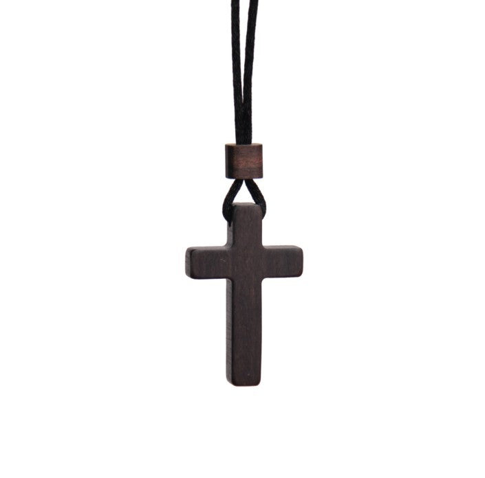 Red Sandalwood Cross Pendant Necklace