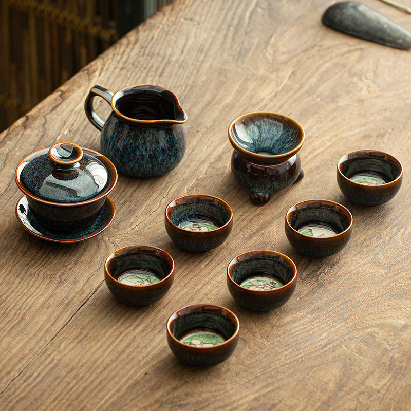 Jian Zhan Teapot Cup Set