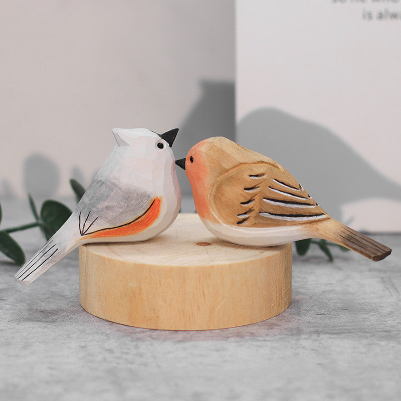 Solid Wood Bird Ornament Birthday