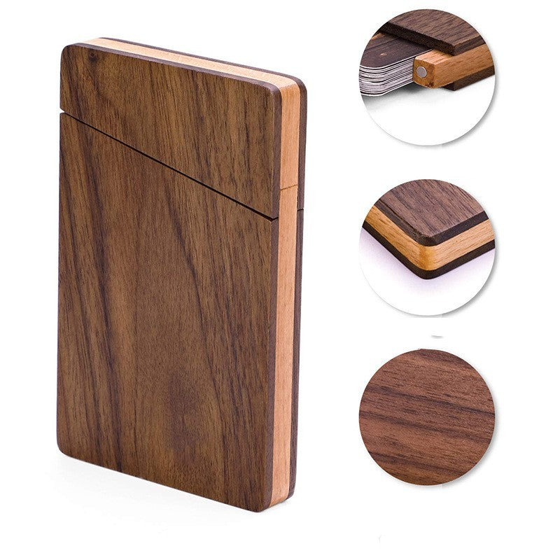 Black Walnut Solid Wood Business Card Holder