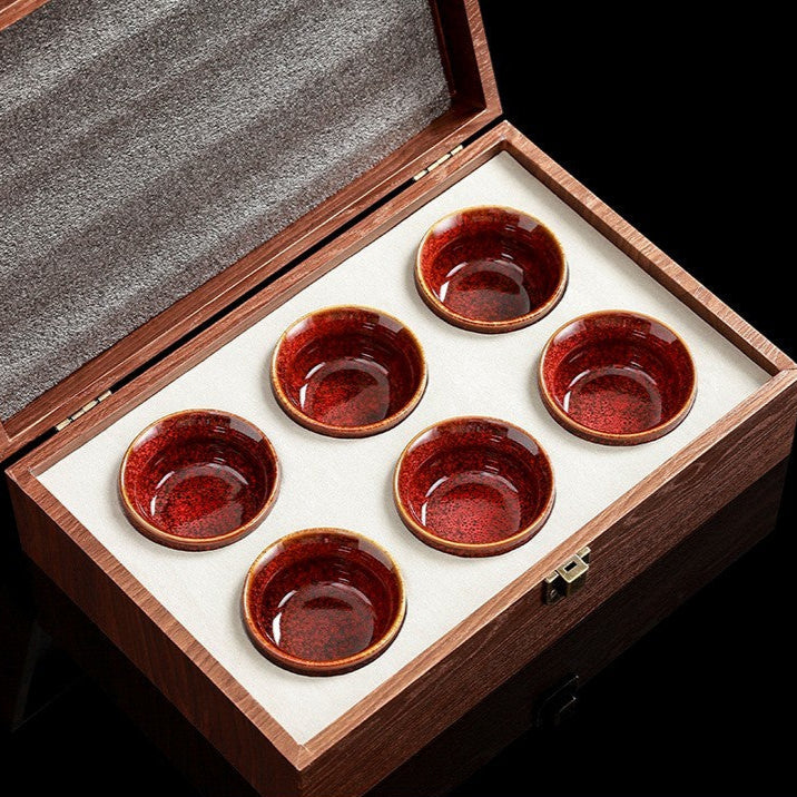 High-grade Ceramic Small Tea Bowl Gift Box Set