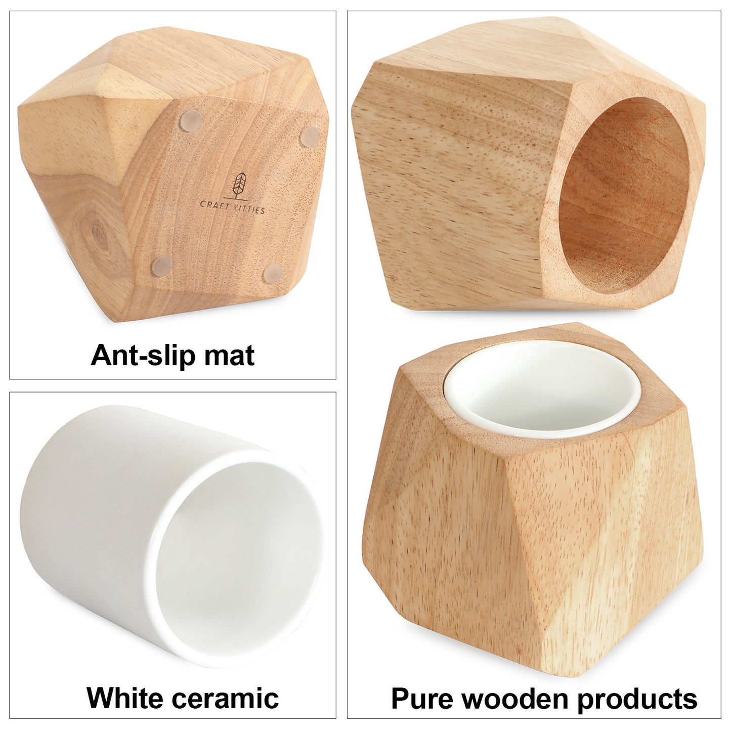 Samll HEX Wooden Flowerpot