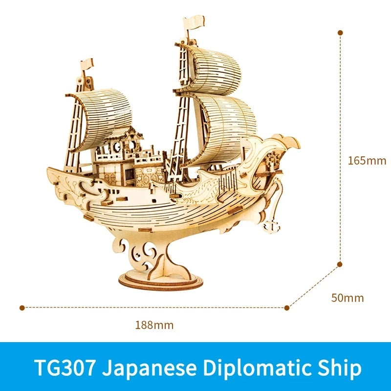 3D Wooden Puzzle Boat & Ship Model 