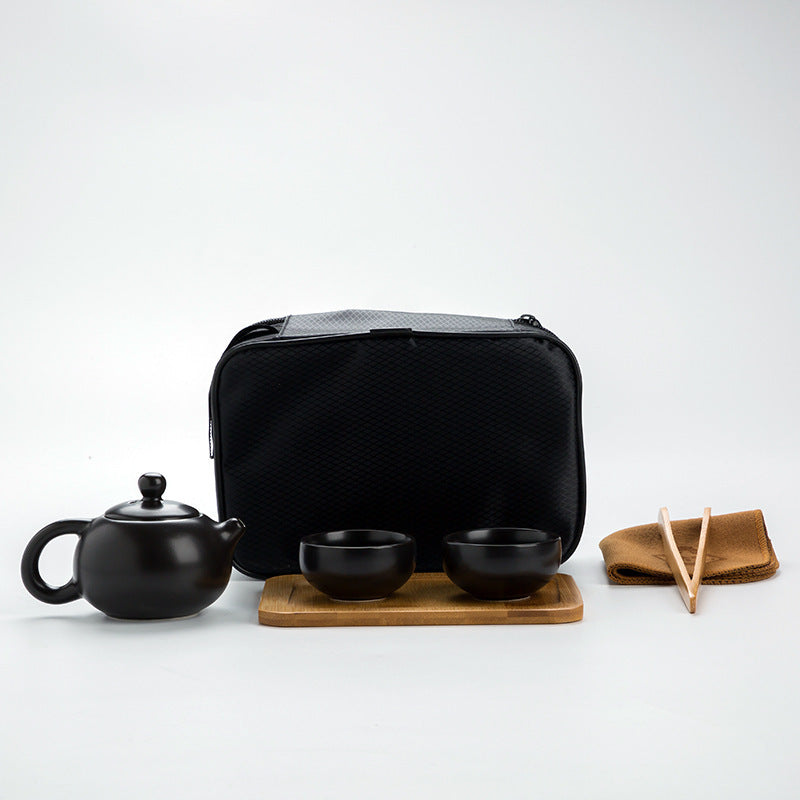 Portable Dehua Ding Kiln Tea Set