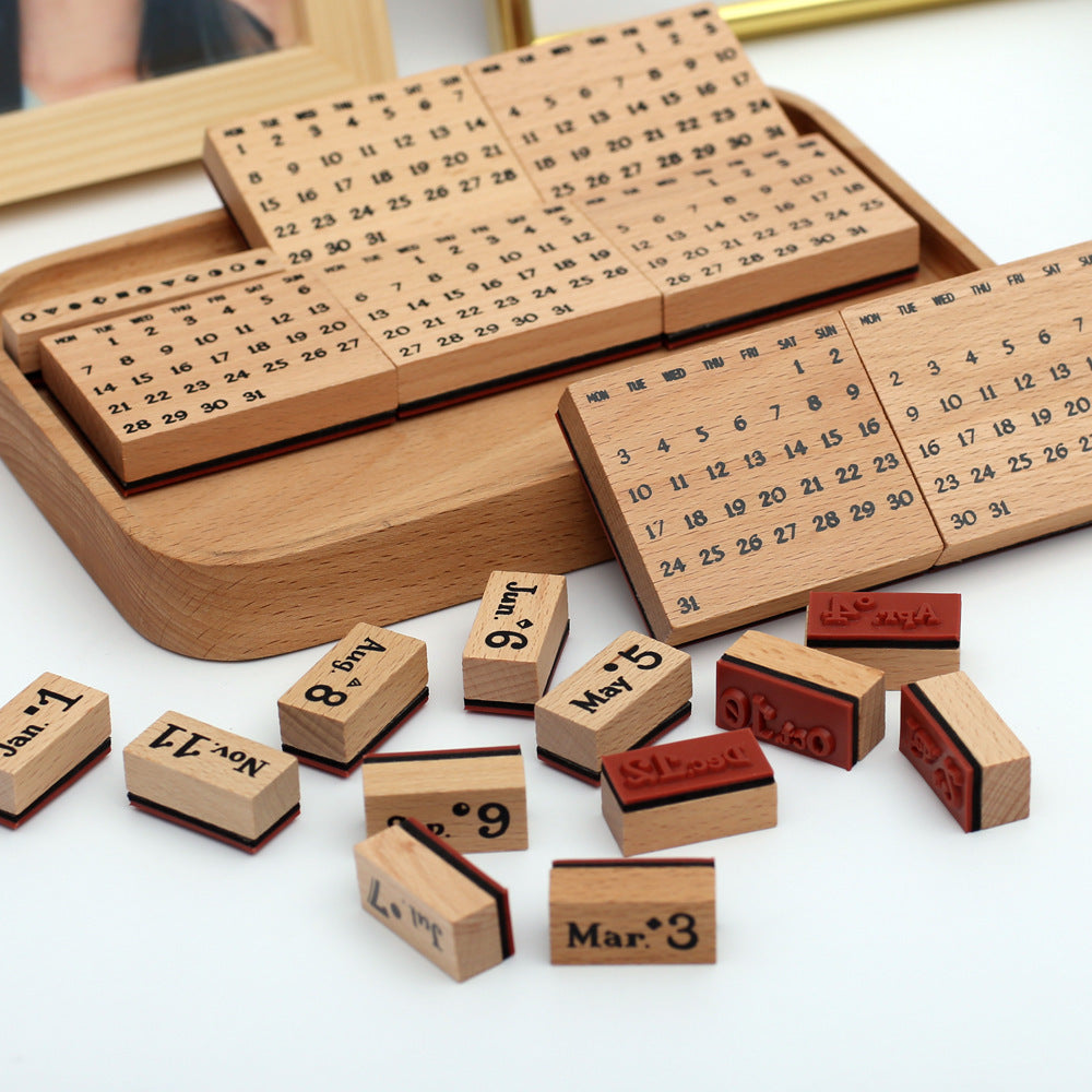 Creative Calendar Wooden Stamp