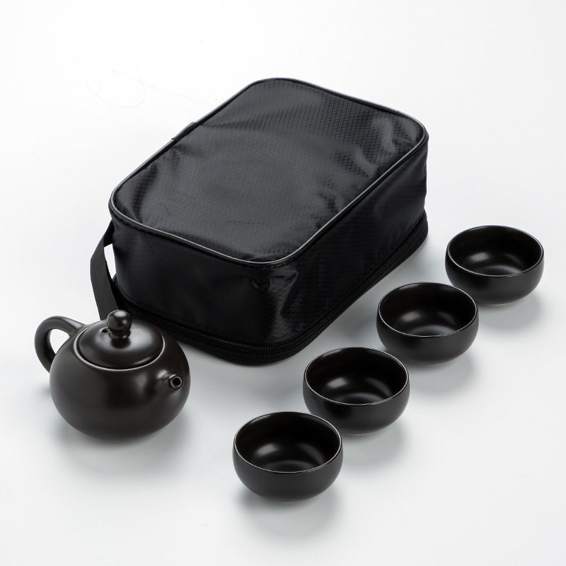 Portable Dehua Ding Kiln Tea Set
