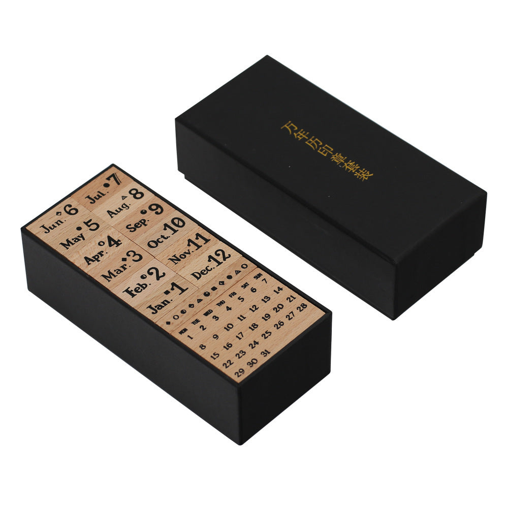 Creative Calendar Wooden Stamp