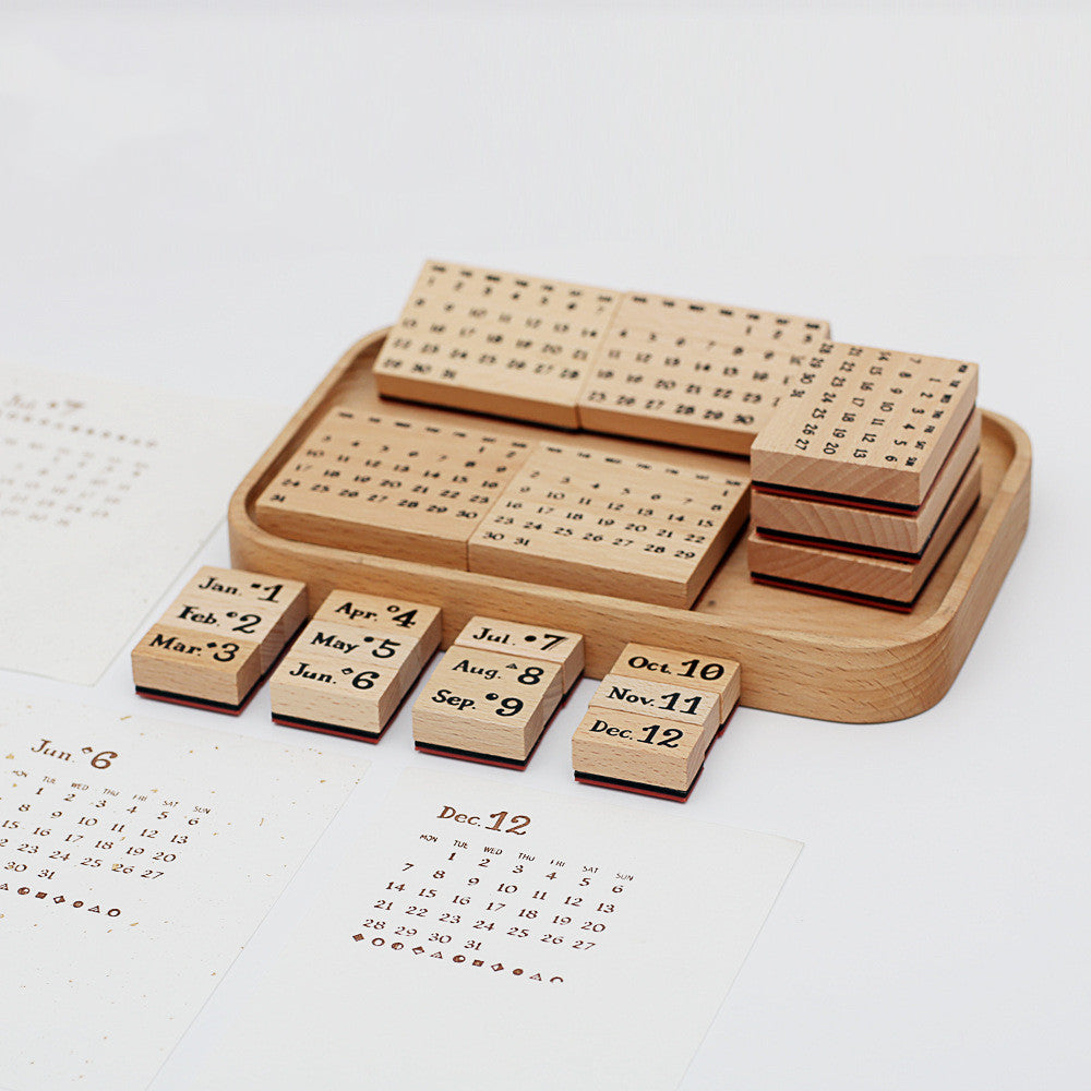 Creative Calendar Wooden Stamp