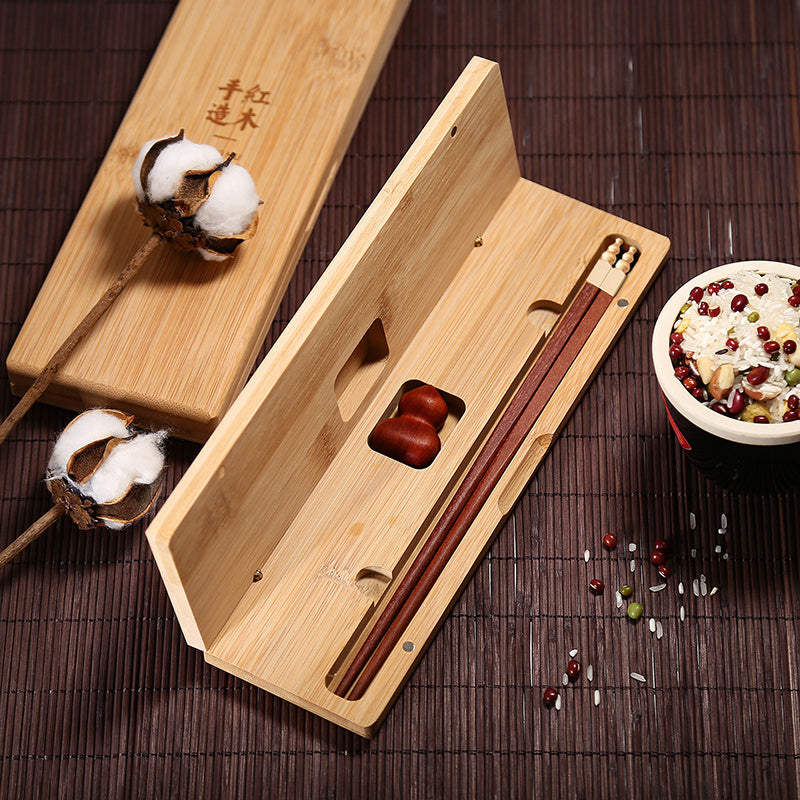 Chopsticks Lettering Solid Wood Box Set