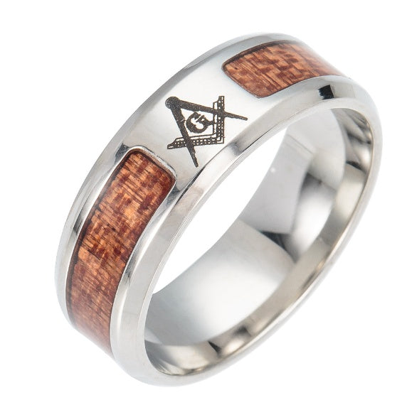 Acacia  FreeMason Wood Ring