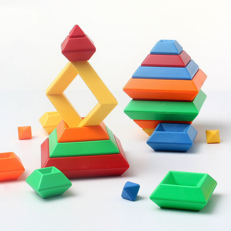 Kids Wooden Rainbow Tower Ring