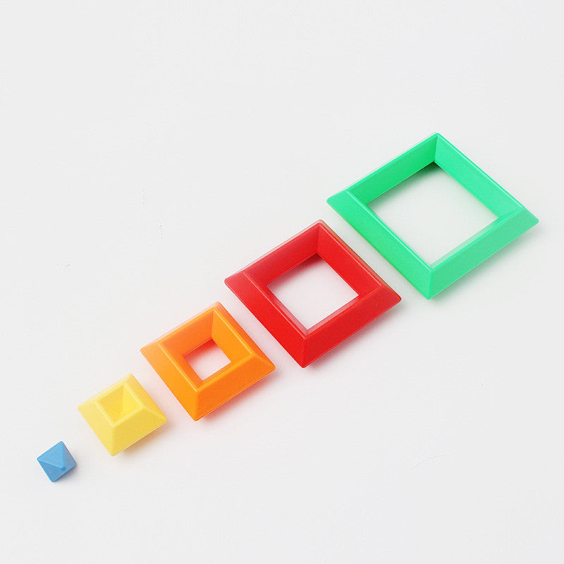 Kids Wooden Rainbow Tower Ring