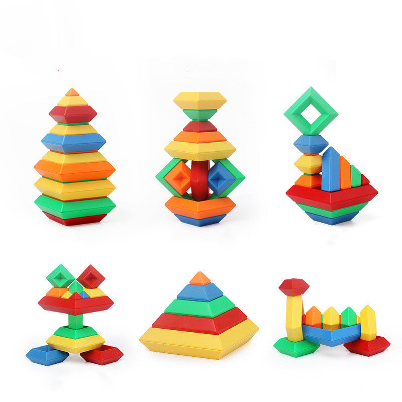 Kids Wooden Rainbow Tower Ring