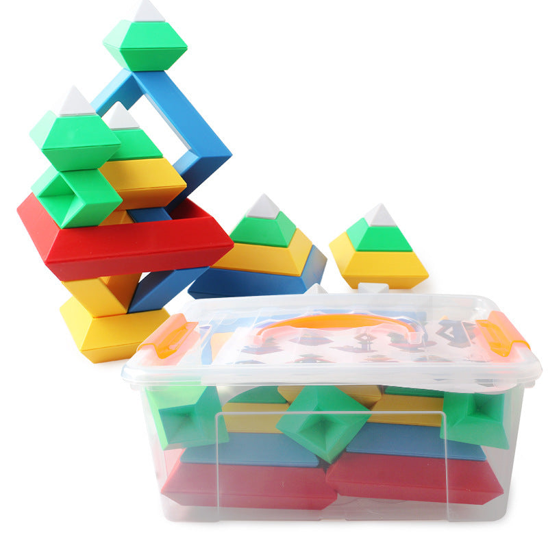 Kids Wooden Rainbow Tower Ring