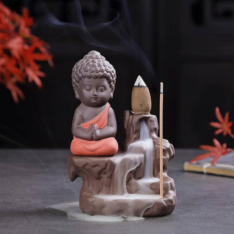 Little Monk Backflow Incense Burner Holder