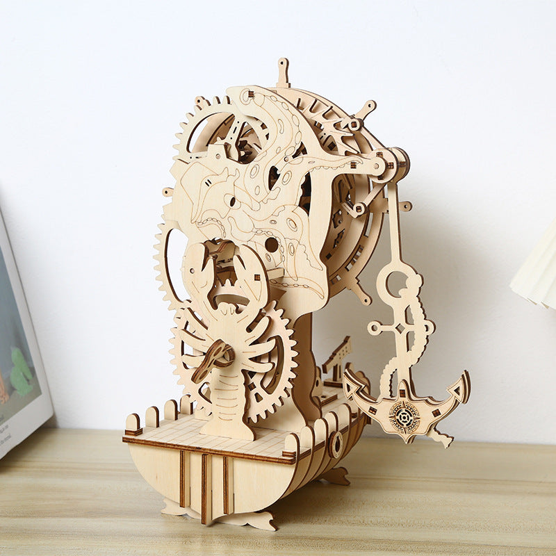 Pirate Ship Clock 3D