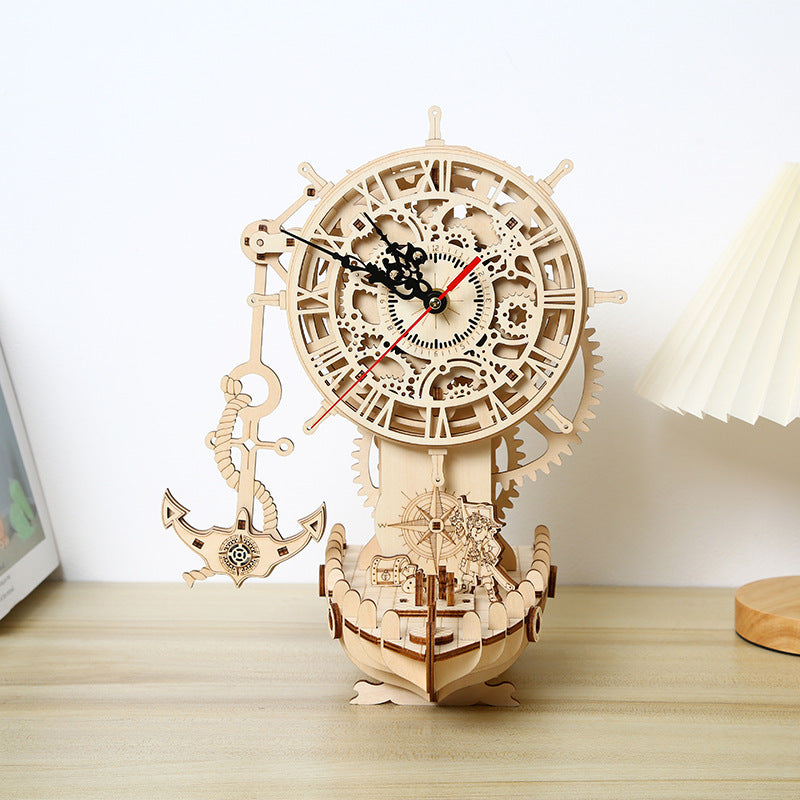 Pirate Ship Clock 3D