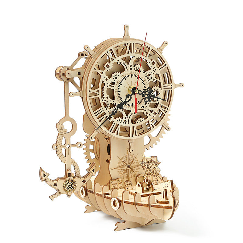 Pirate Ship Clock 3D