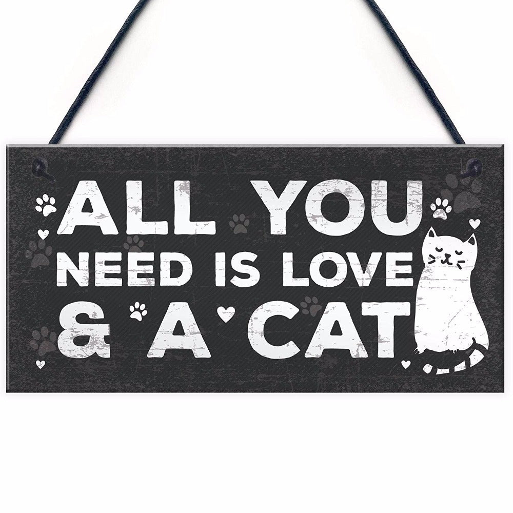Cat Lover Wooden Sign