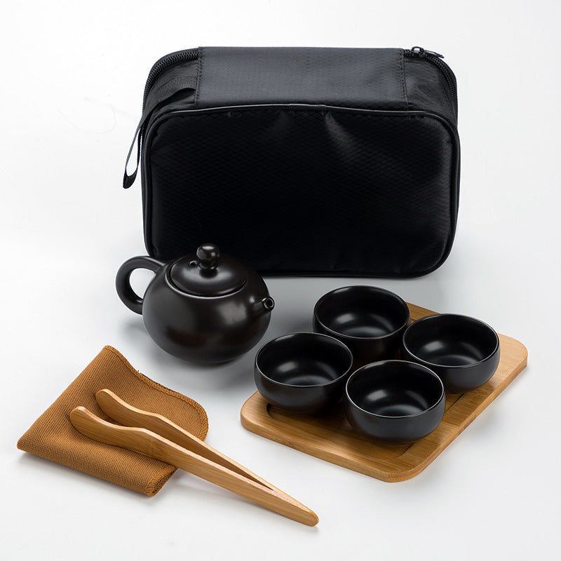 Portable Dehua Ding Kiln Tea Set