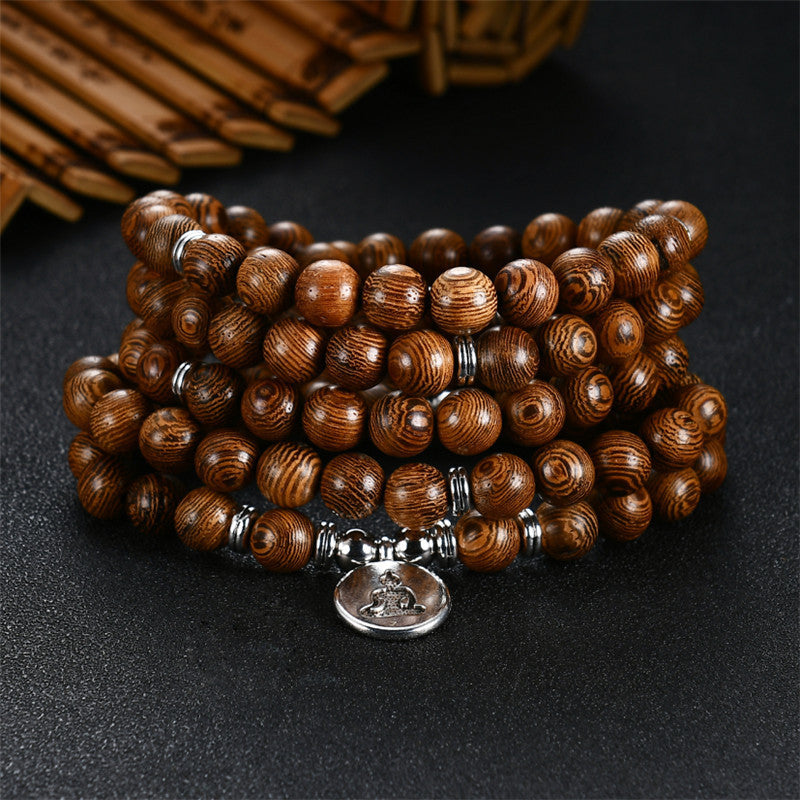 108 bracelets Buddha OM lotus pendant necklace