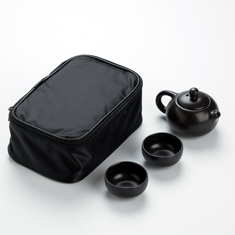Portable Dehua Ding Kiln Tea Set
