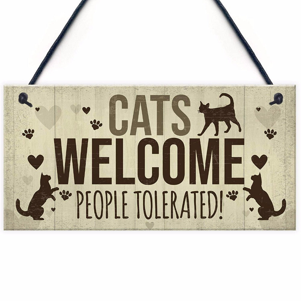Cat Lover Wooden Sign
