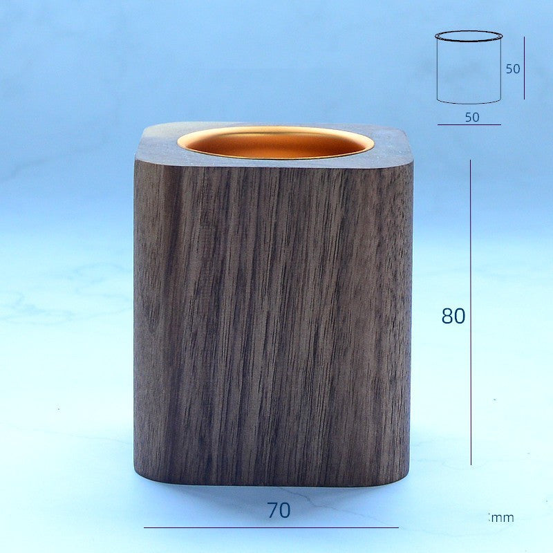 Tall Small Solid Wood Flower Pot