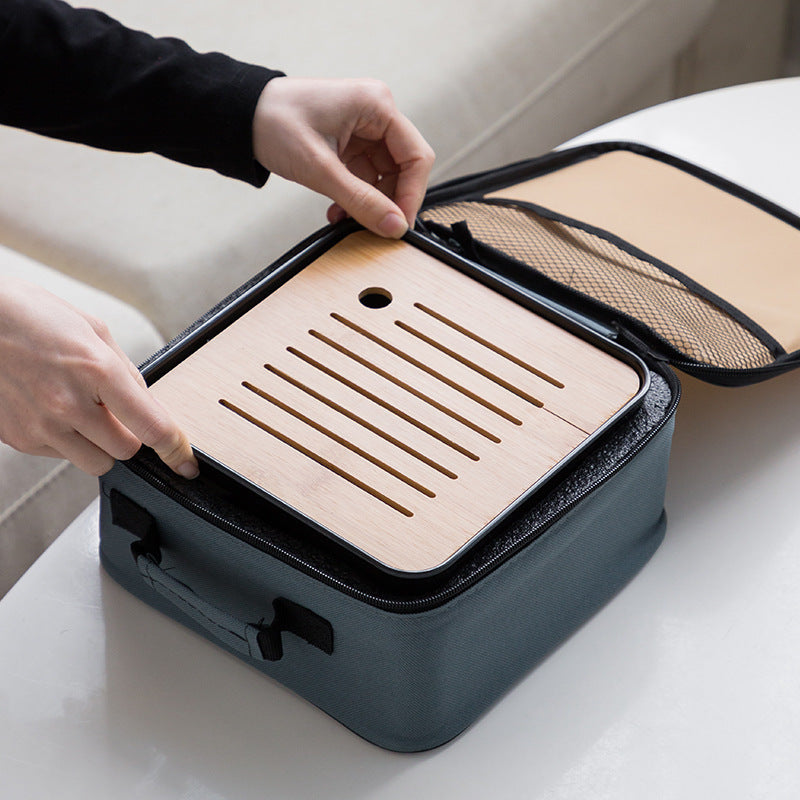 Portable Dehua Ding Kiln Tea Set