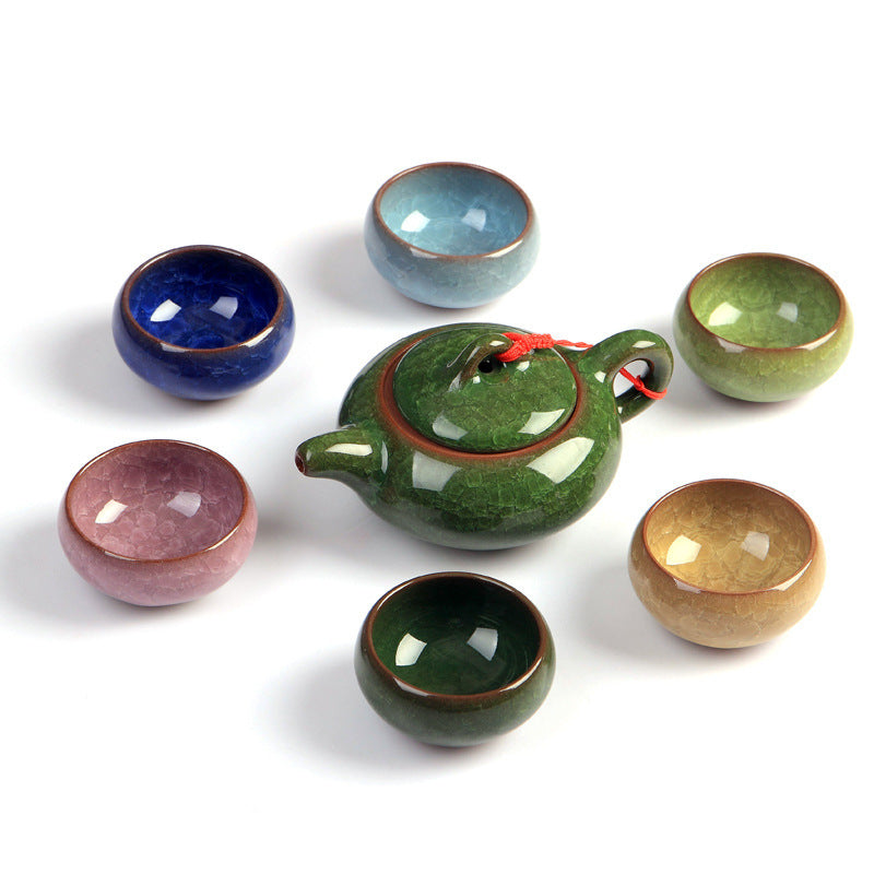 Mix Colour Simple Kung Fu Tea Set