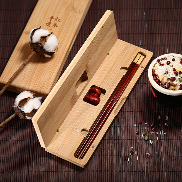 Chopsticks Lettering Solid Wood Box Set