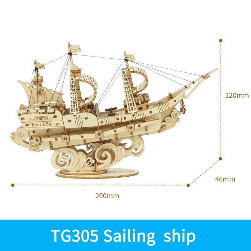 3D Wooden Puzzle Boat & Ship Model 