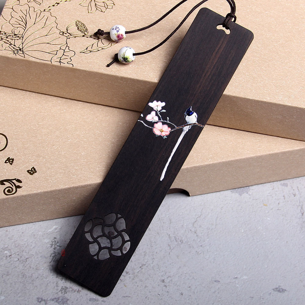 Chinese solid wood bookmark