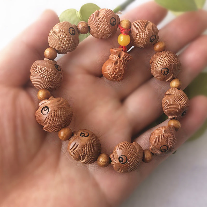 peach wood bracelet