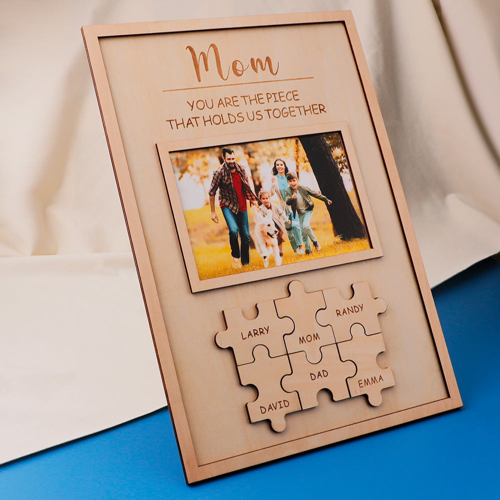 Mother's Day Gift Wooden Puzzle Photo Frame DIY Commemorative Gift