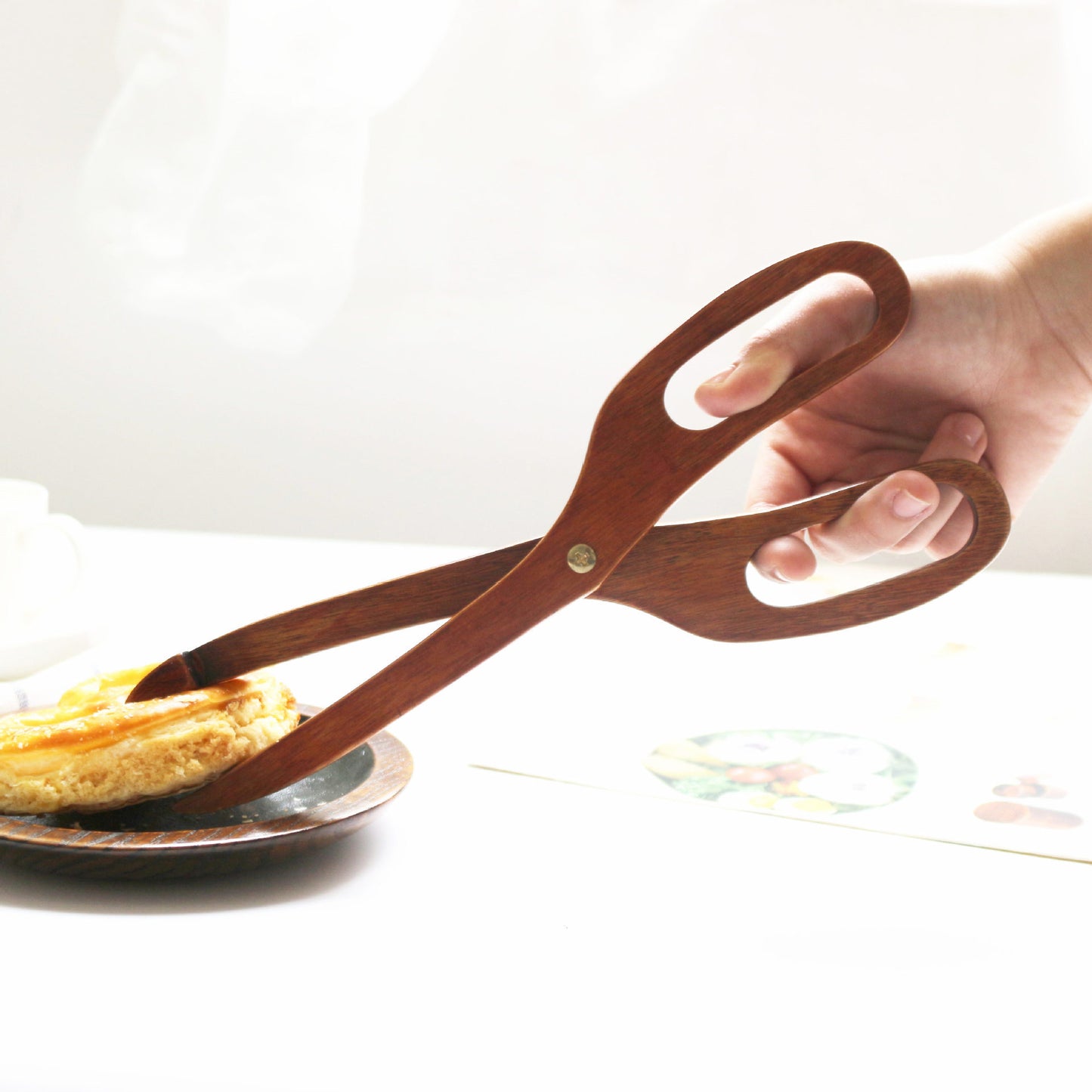 Wooden Hot Pot Wooden Tongs