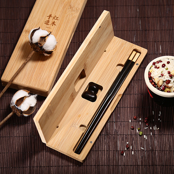 Chopsticks Lettering Solid Wood Box Set