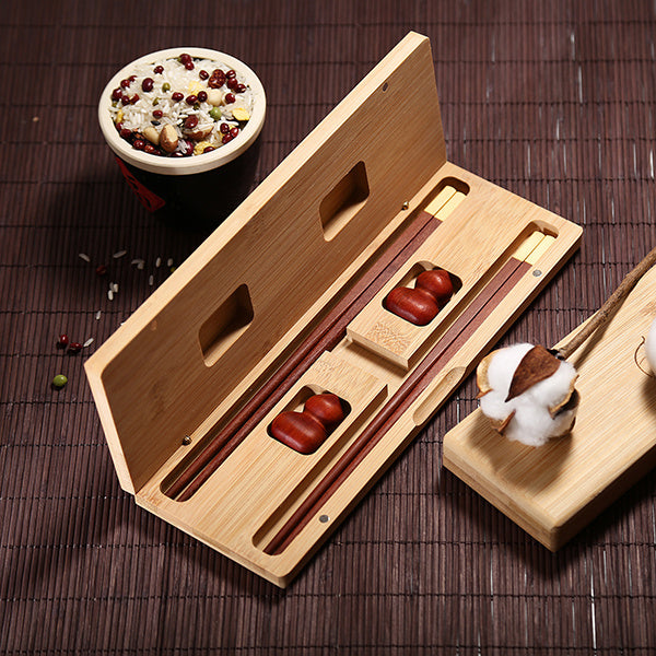 Chopsticks Lettering Solid Wood Box Set