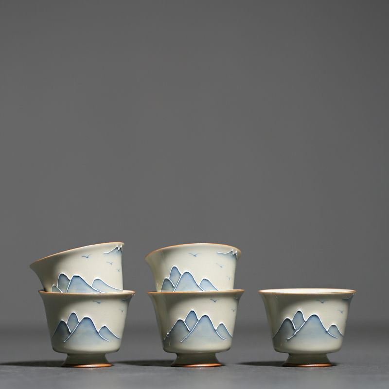 Hand Painted Underglaze Tea Cup