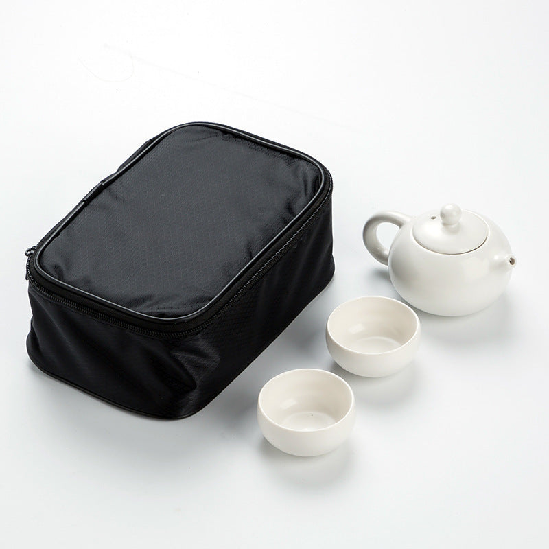 Portable Dehua Ding Kiln Tea Set