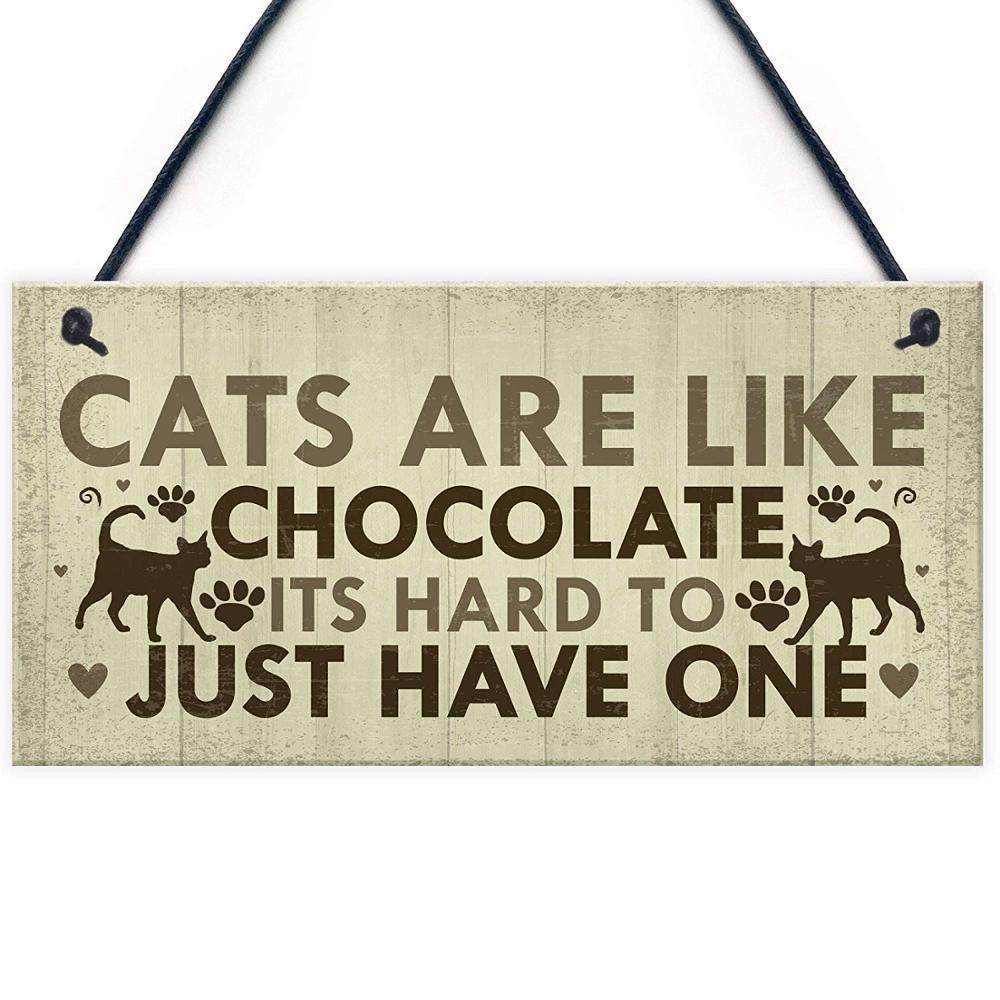 Cat Lover Wooden Sign