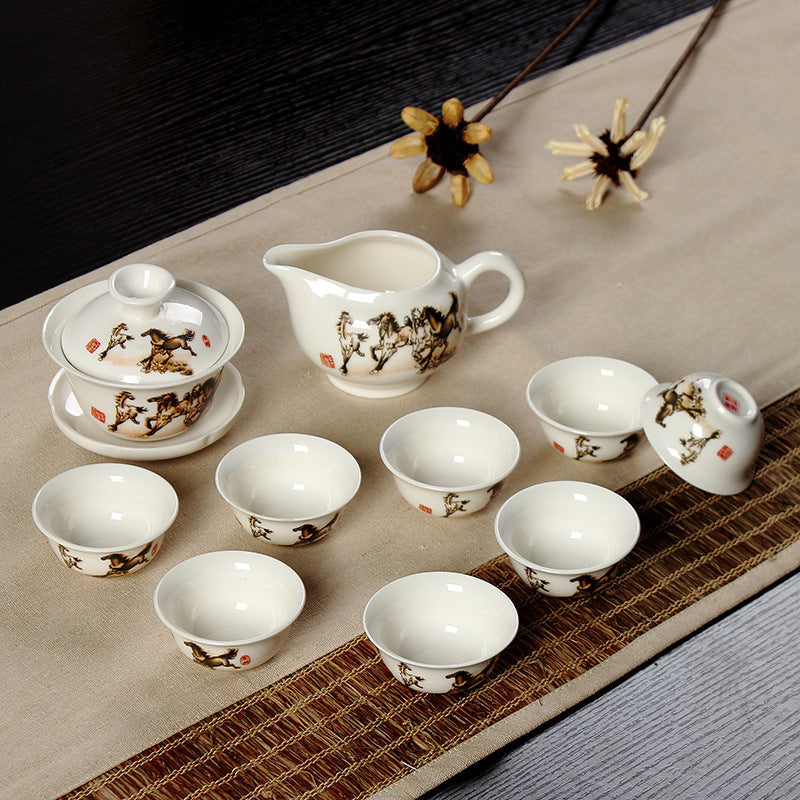 White Simple Kung Fu Tea Set