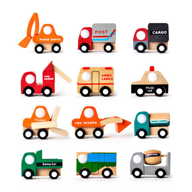 Small Wooden Vehicle Toy for Kid