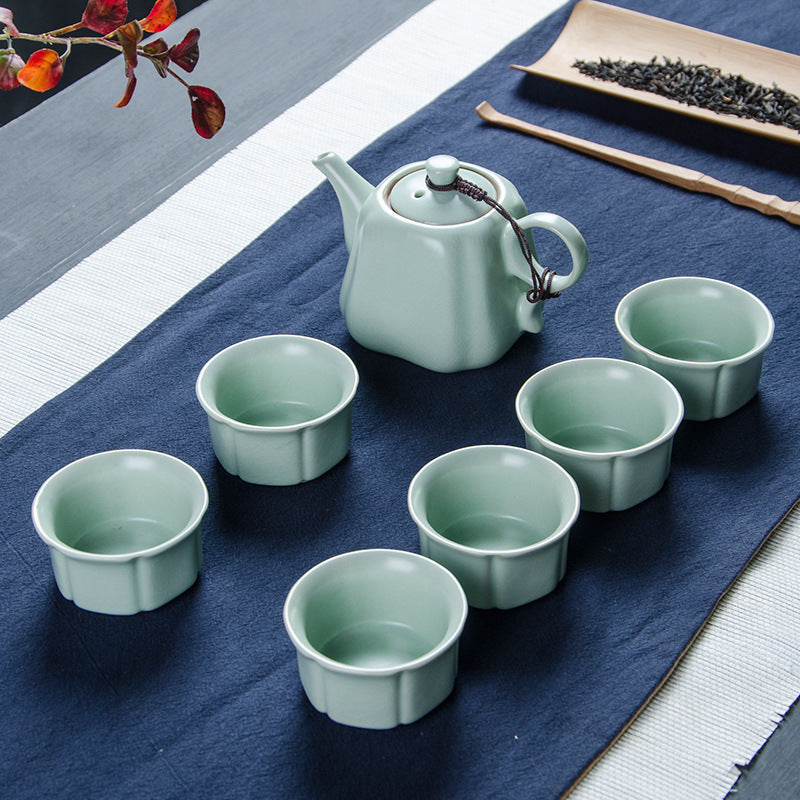 Light Green Simple Kung Fu Tea Set