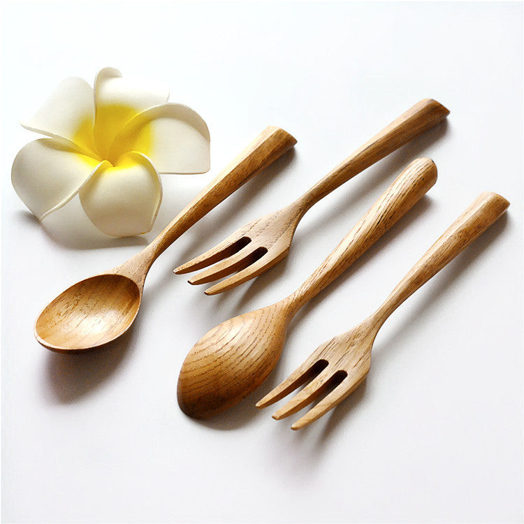 wooden spoon and fork