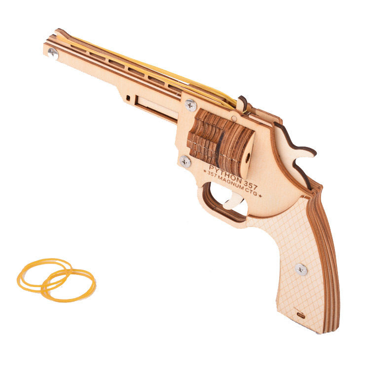 DIY Wooden revolver Puzzle