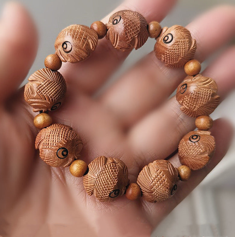 peach wood bracelet