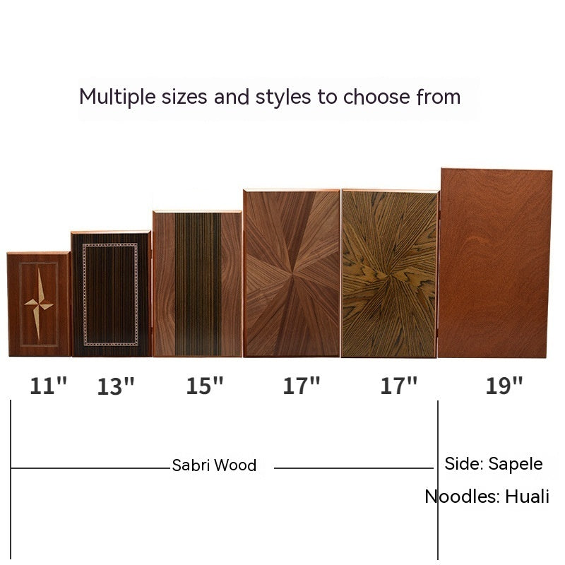 Wooden Western Backgammon Chess Box Solid Wood Baccarat